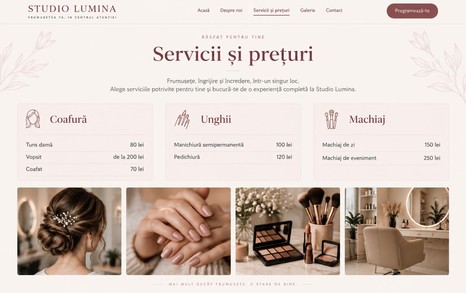 Concept salon – servicii, prețuri și galerie de lucrări